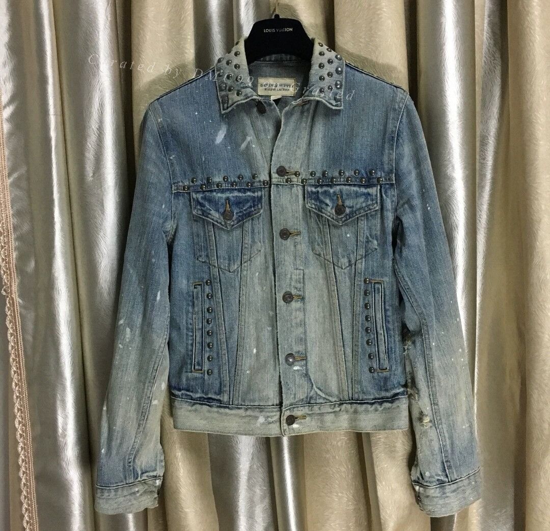 RRL Ralph Lauren Vintage RRL Denim Supply Flag Patch Jacket Size US XS / EU 42 / 0 - 1 Thumbnail