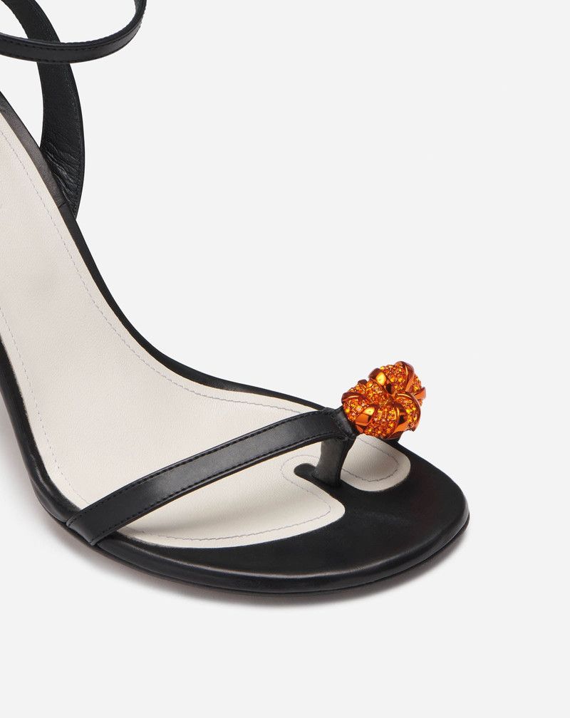 Lanvin o1y0326 Thong Sandals in Black Size US 6 / IT 36 - 2 Thumbnail