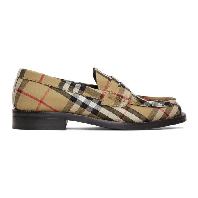 Burberry Burberry Beige Check Bedmont Loafers Size 10us Size US 10 / EU 43 - 2 Thumbnail