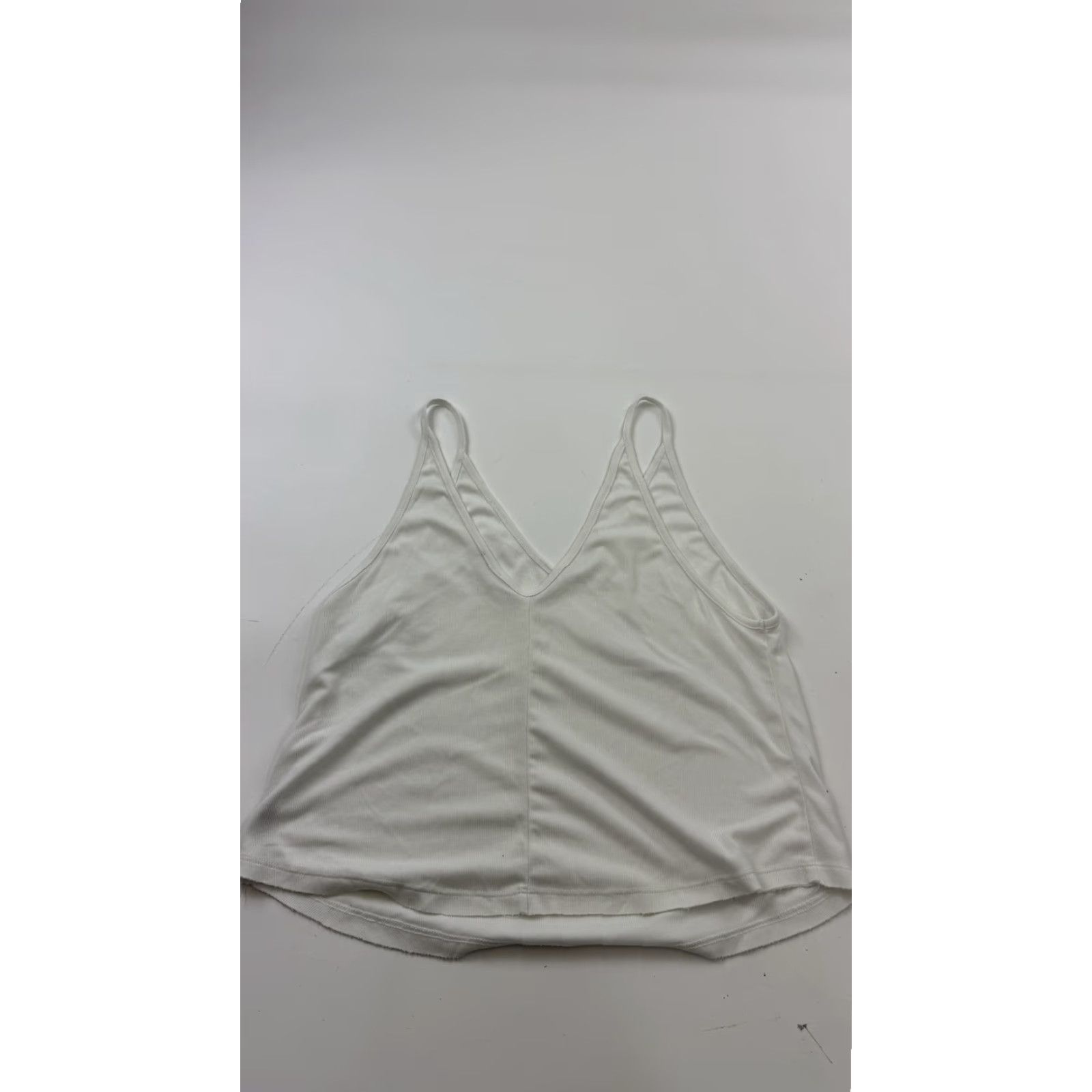Free People Free People Intimately Cami Womens Small White Seamless Ribbed V Neck Cropped Size ONE SIZE - 3 Thumbnail