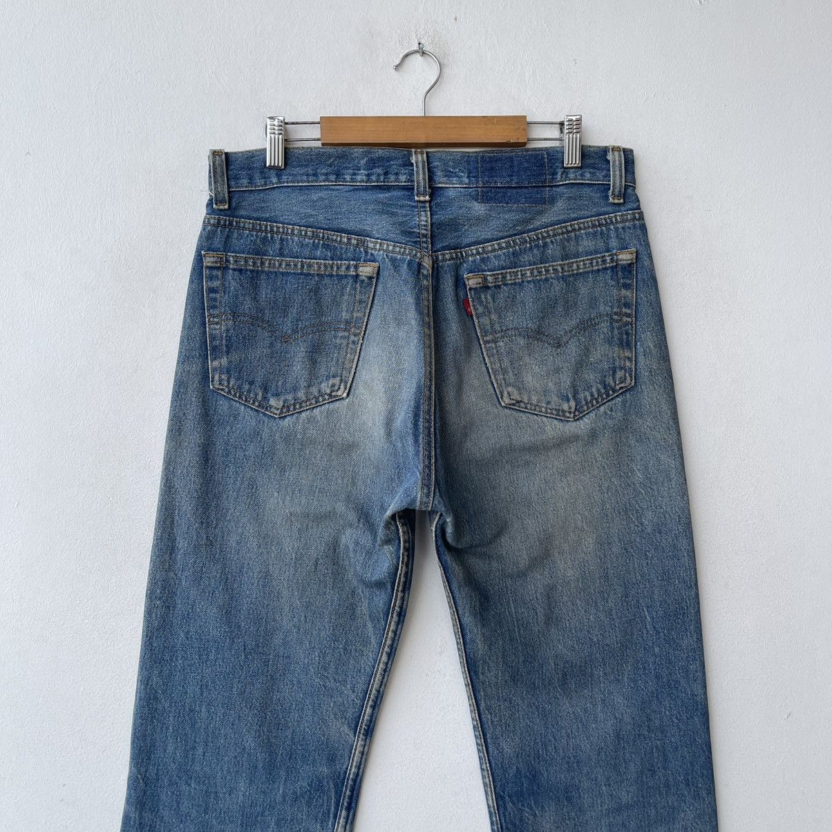 Levi's Vintage 80s Levi's 501 Heavy Vintage Wash Denim Jeans Size US 34 / EU 50 - 10 Thumbnail
