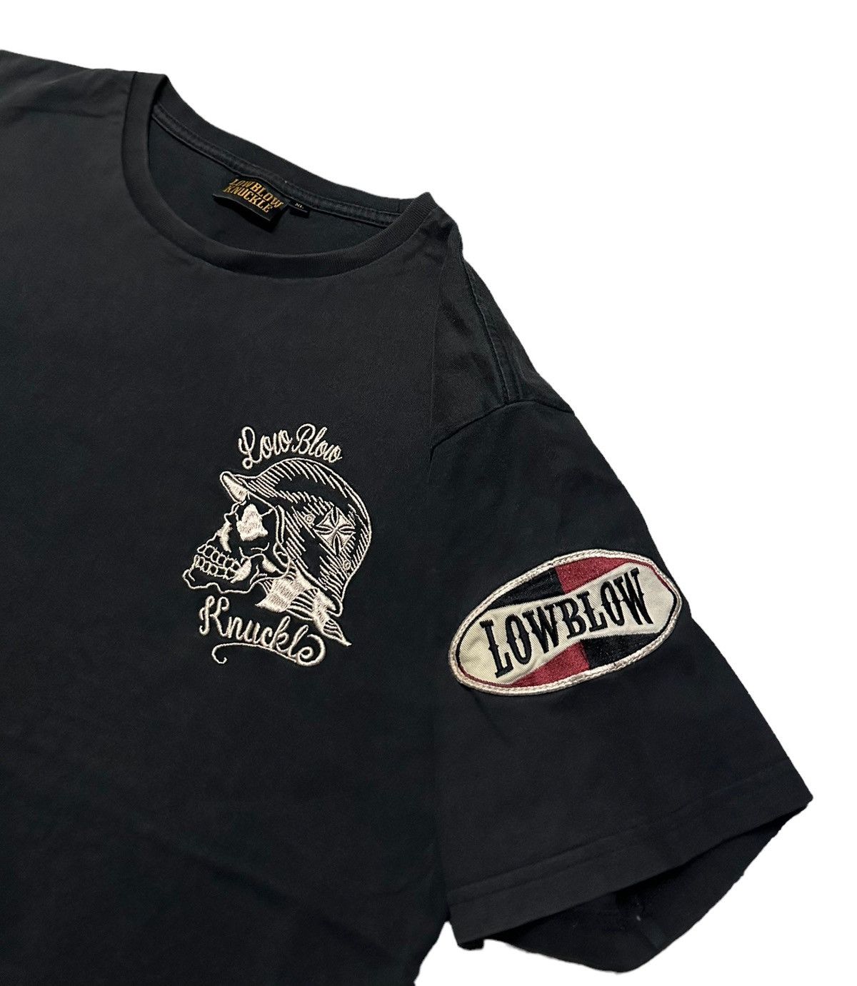 Vanson Leathers vanson low blow knuckle motorcycle racing tee Size US XL / EU 56 / 4 - 4 Thumbnail