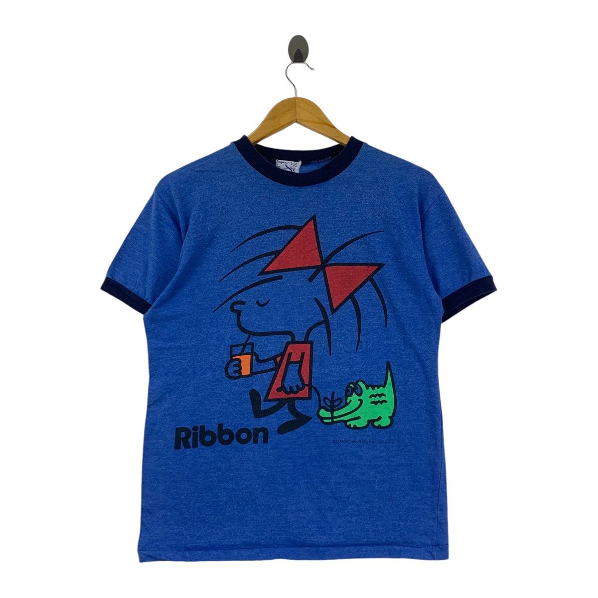 Vintage Vintage 80’ RIBBON SAPPORO BREWERIES Anime Tee Shirt Top Size M / US 6-8 / IT 42-44 - 1 Thumbnail