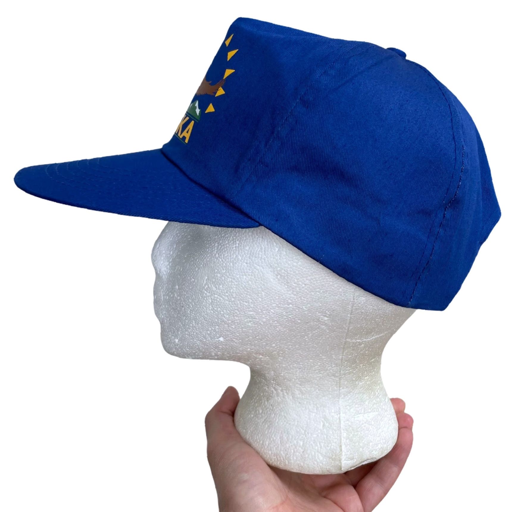 Vintage VINTAGE Alaska Snapback Hat Eagle Men Adjustable Blue Size ONE SIZE - 3 Thumbnail