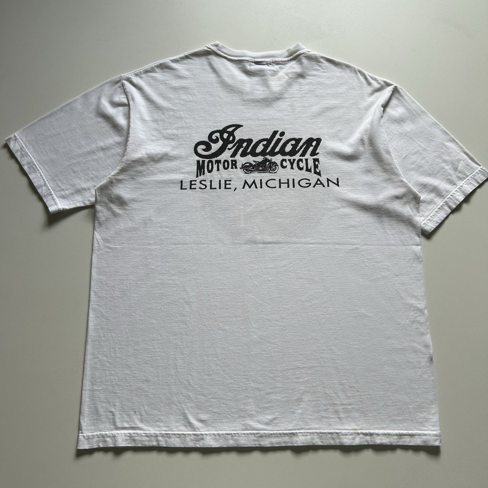 Harley Davidson Vintage Indian Motorcycle T Shirt Large 90s Biker Logo Rare Size US L / EU 52-54 / 3 - 3 Thumbnail