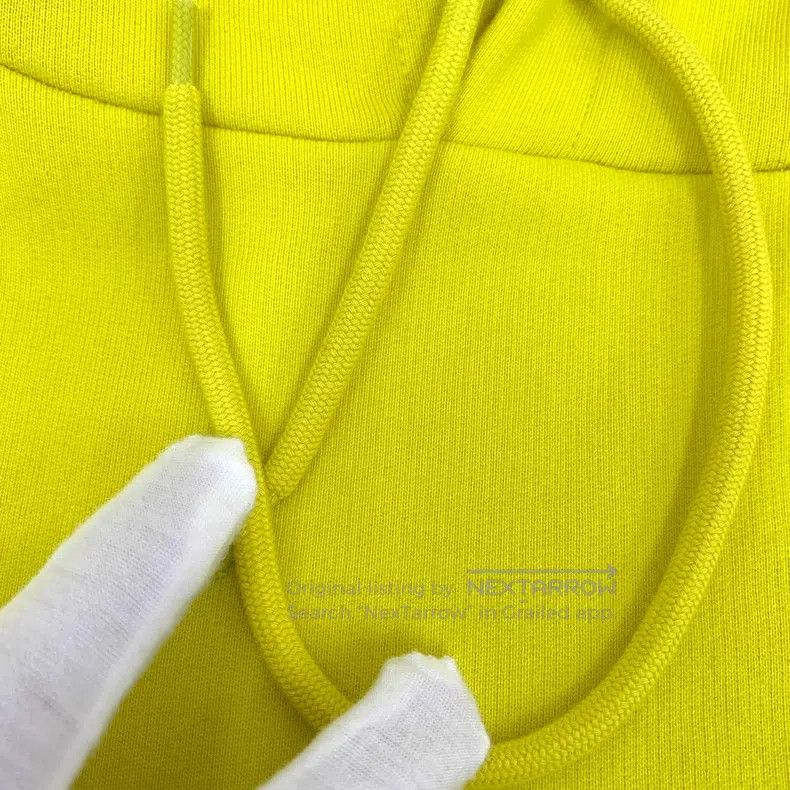 Balenciaga Balenciaga Yellow logo lettering print cotton hooded draws Size US XXS / EU 40 - 9 Thumbnail