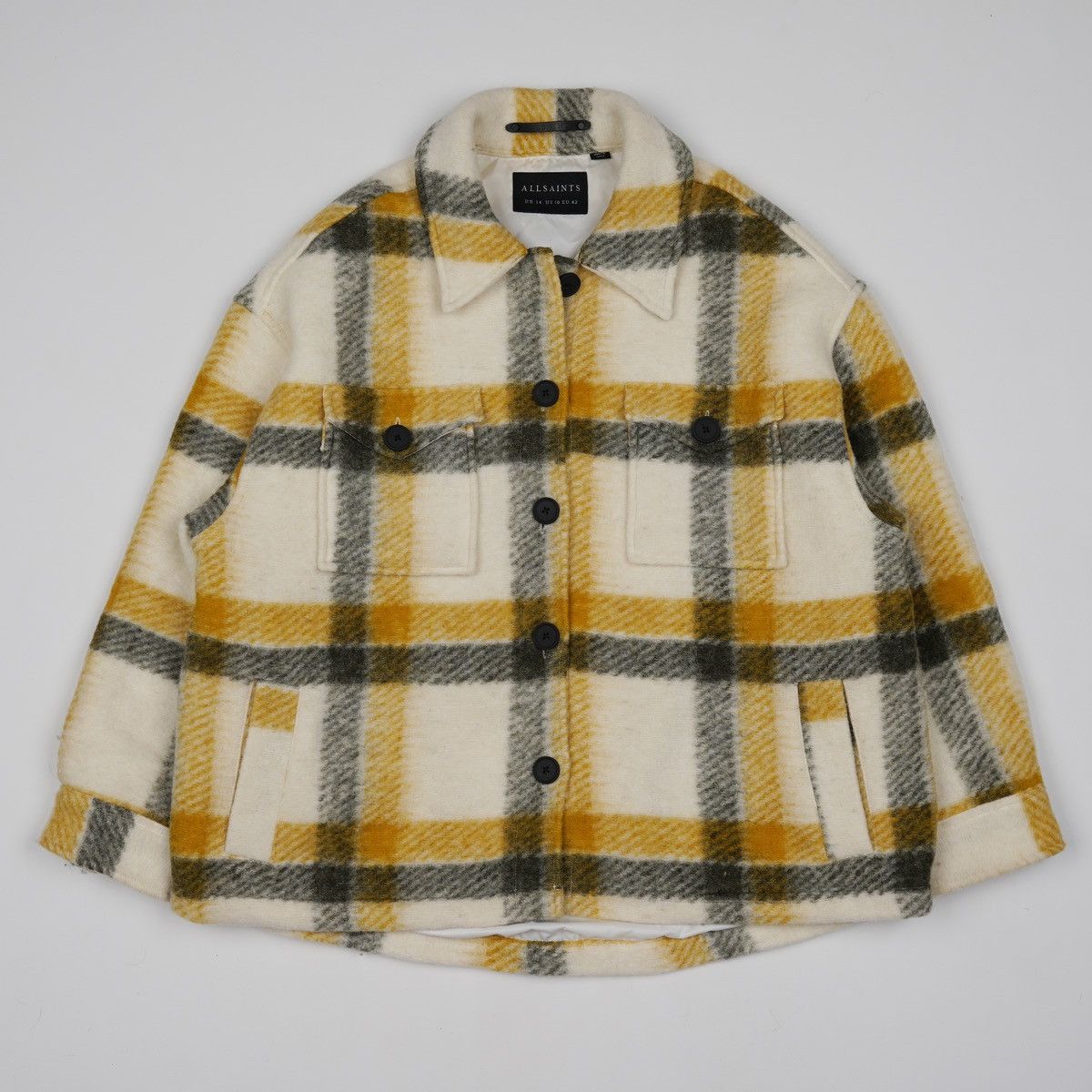 Allsaints Allsaints Fenix Check Jacket Wool Plaid Size L / US 10 / IT 46 - 1 Thumbnail