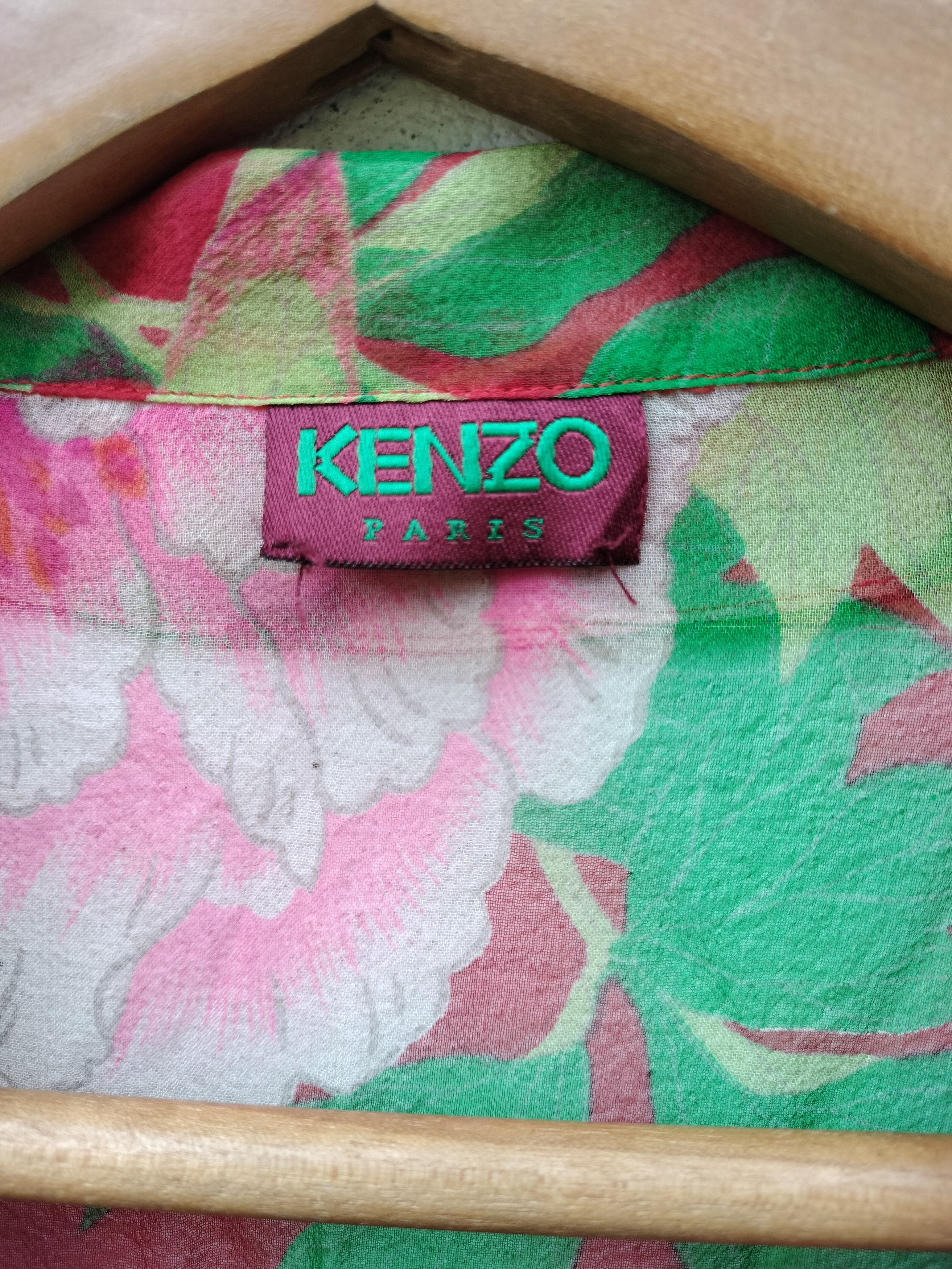 Kenzo vintage KENZO PARIS floral silk women blouses Size XS / US 0-2 / IT 36-38 - 3 Thumbnail