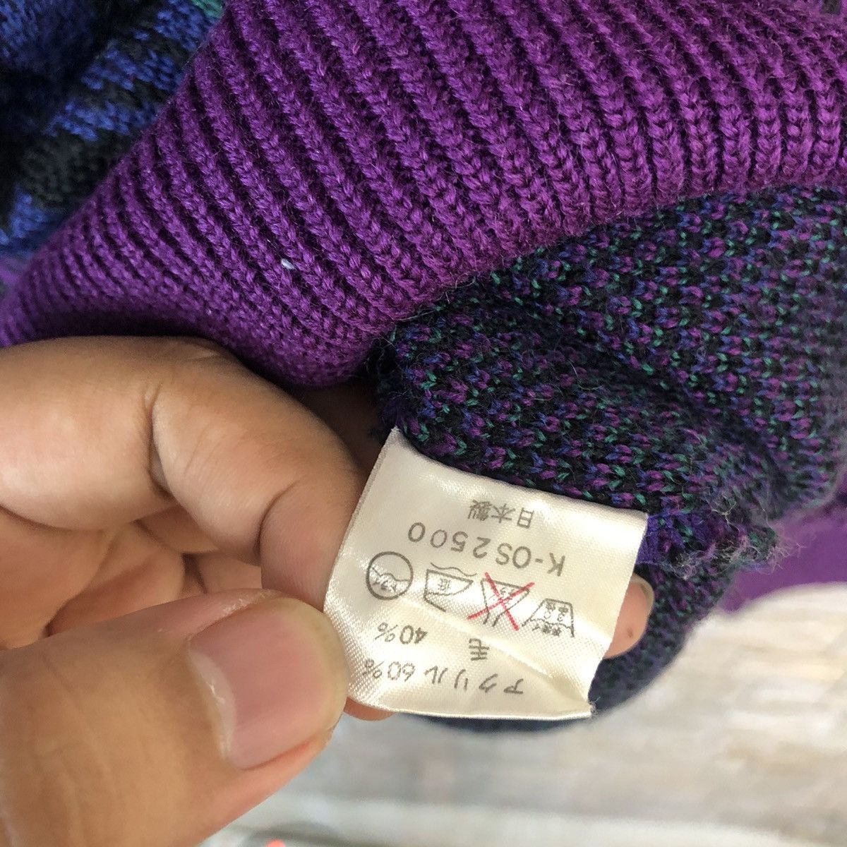 Italia Independent D Renzetti Italy Purple art design Knitwear sweatshirt #A481 Size US M / EU 48-50 / 2 - 13 Thumbnail