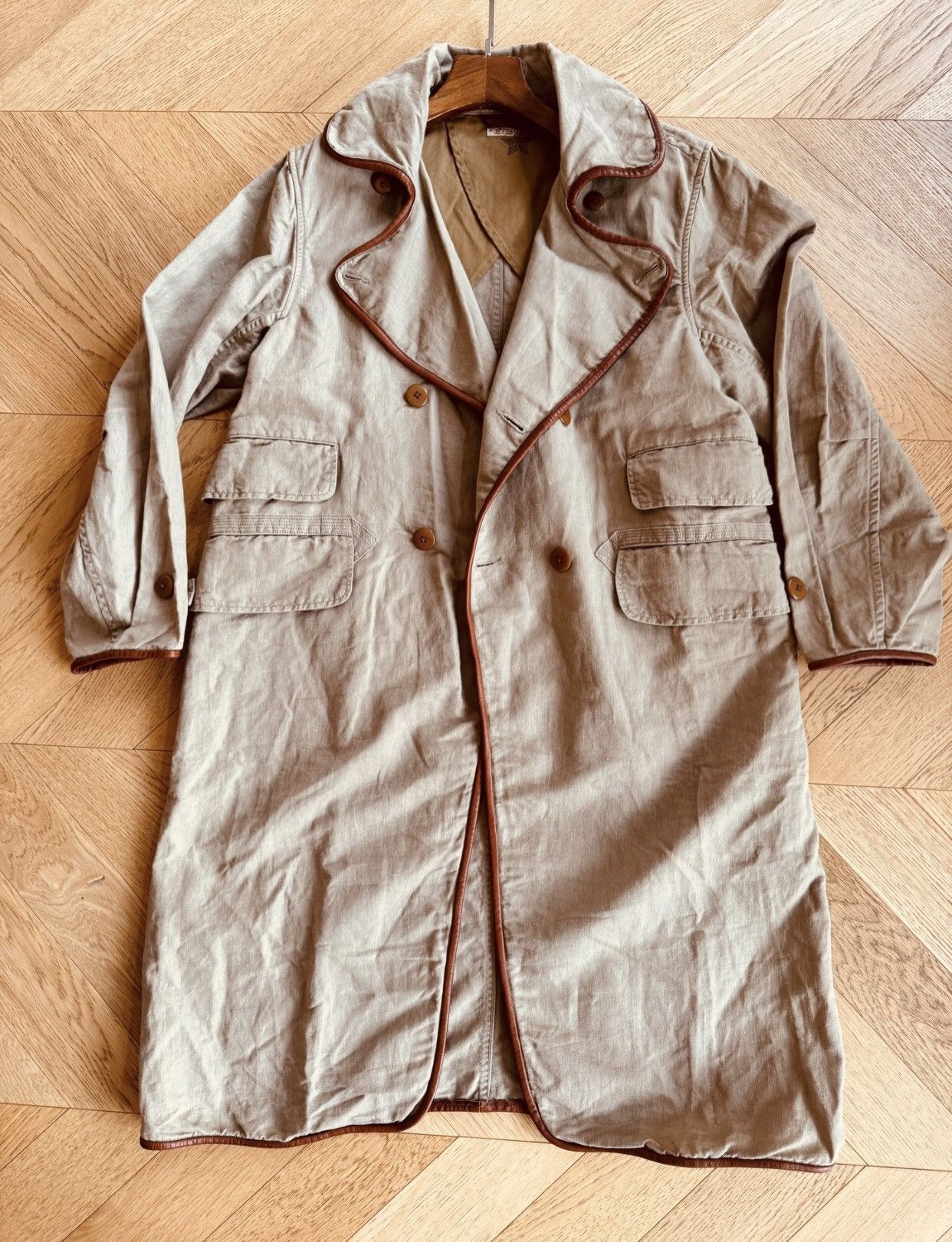 Kapital Kapital's new retro pure cotton cowhide trench coat jacket Size US M / EU 48-50 / 2 - 7 Thumbnail