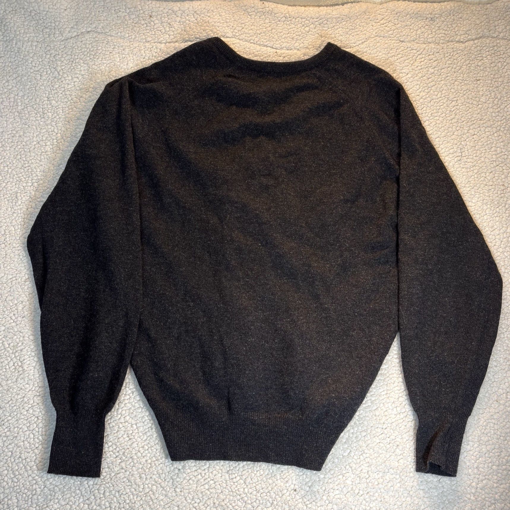 Lands' End VINTAGE Lands End XLT Sweater Men Pullover Lambswool Made In England Gray Size US XL / EU 56 / 4 - 4 Thumbnail