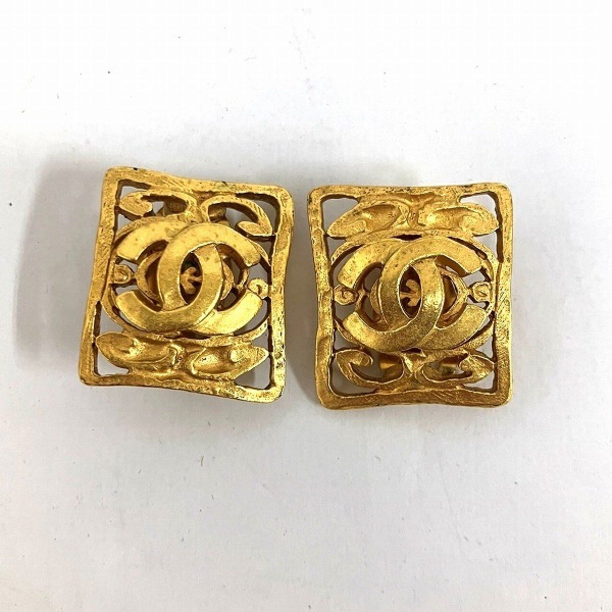 image of Chanel Cocomark 95A Brand Accessories Earrings Ladies in Gold, Women's