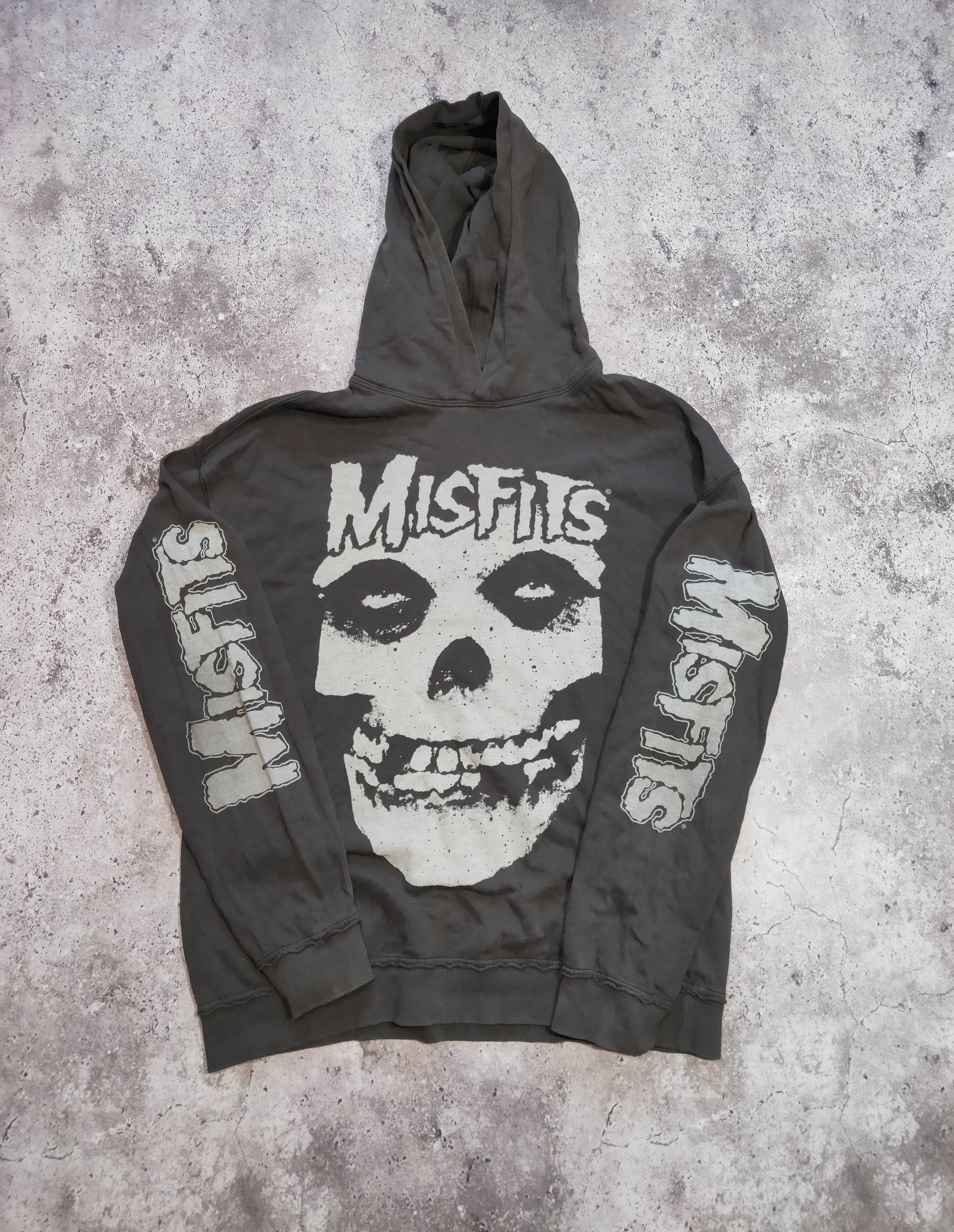 Band Tees × Misfits × Vintage Vintage Misfits Hoodie Skull Washed Punks H&M Emo Band Size US M / EU 48-50 / 2 - 3 Thumbnail