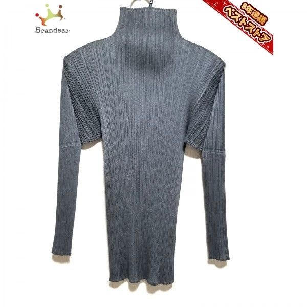 Issey Miyake Issey Miyake size:3 Grey pleated long-sleeved shirt Size L / US 10 / IT 46 - 1 Thumbnail