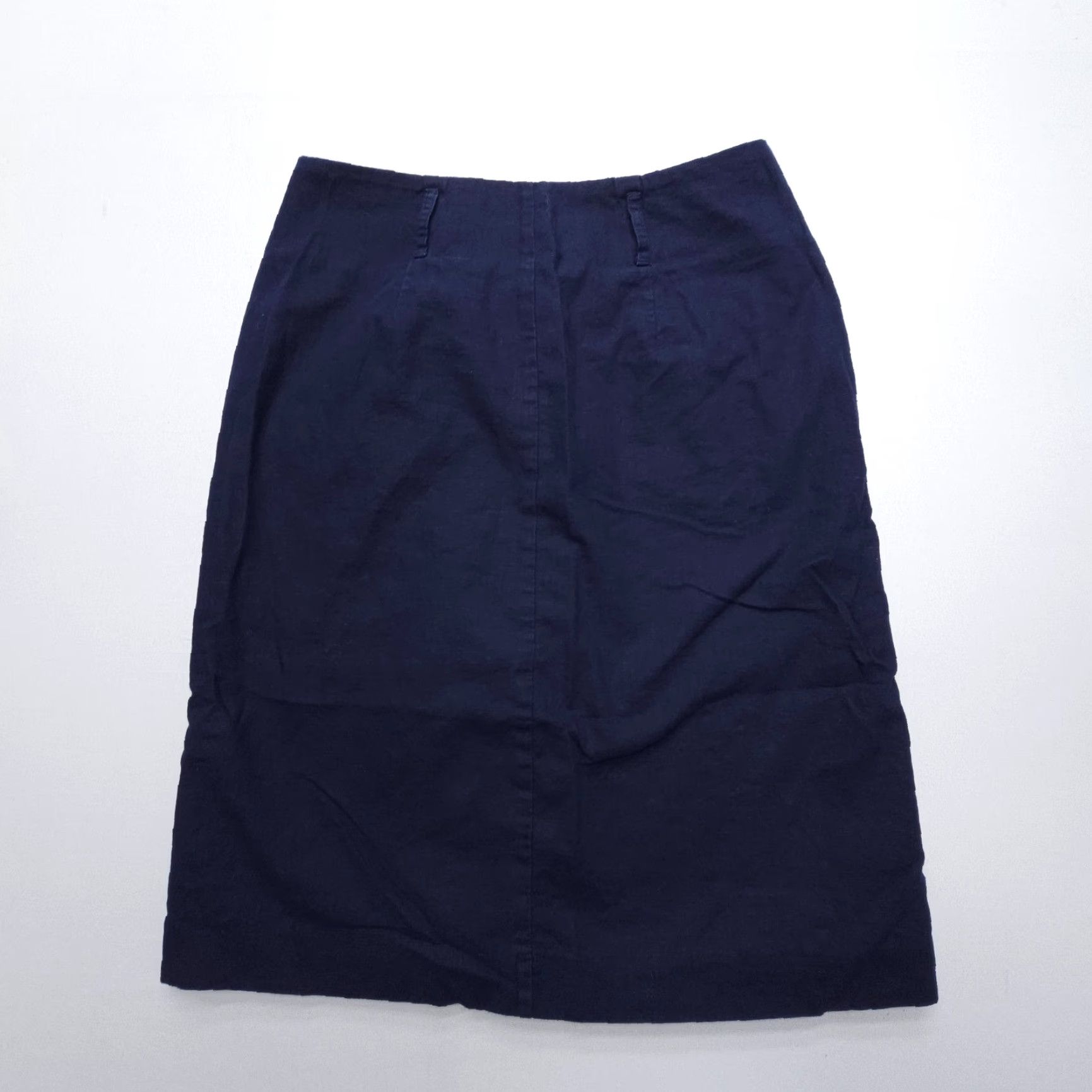 Boden Boden Blue Linen Cotton Button Front Skirt Womens 6 Short Casual Preppy Size 28" / US 6 / IT 42 - 2 Thumbnail