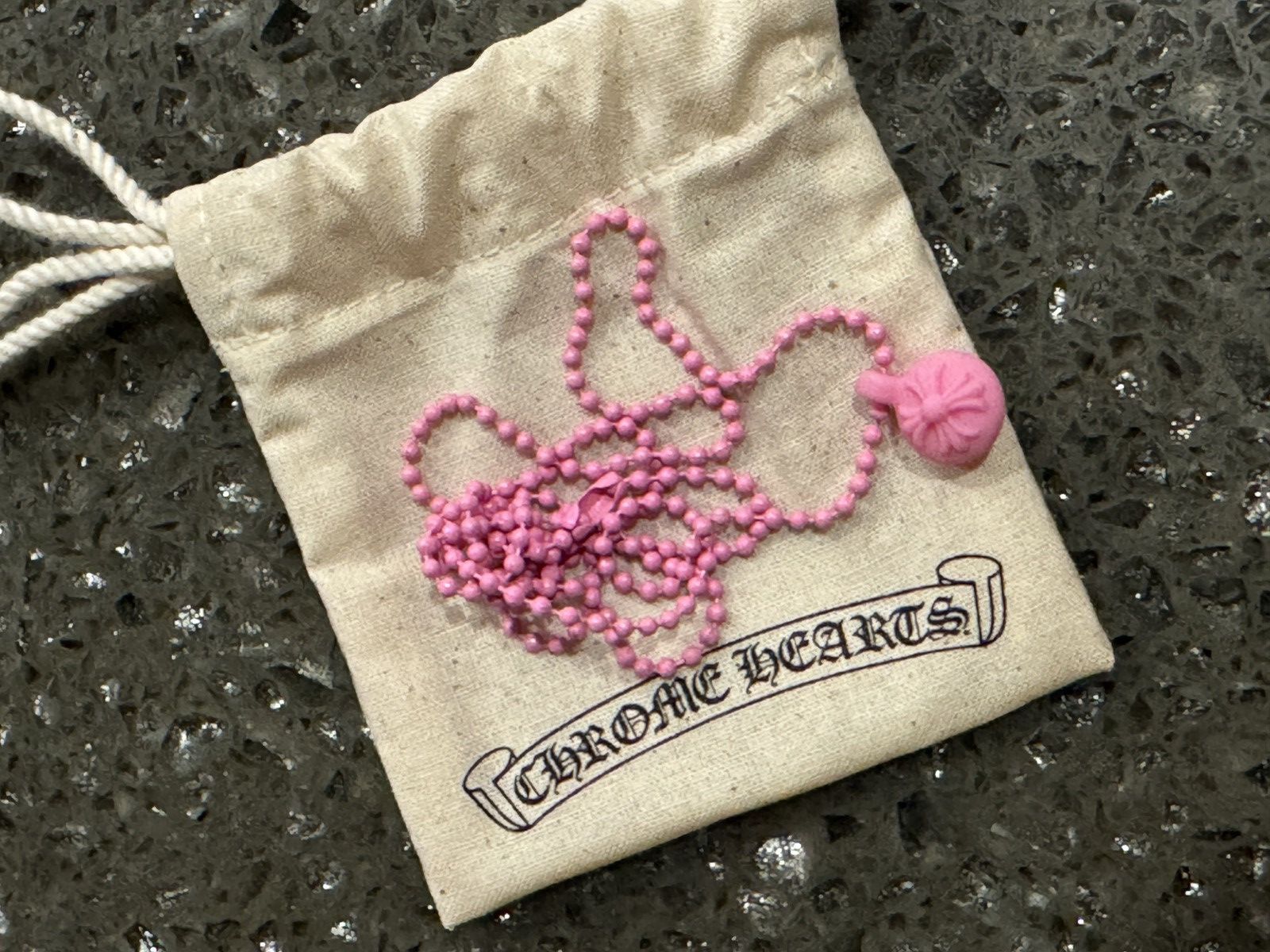 Chrome Hearts CHROME HEARTS CROSSBALL CHARM NECKLACE PINK RARE SHIPS NOW Size ONE SIZE - 1 Thumbnail