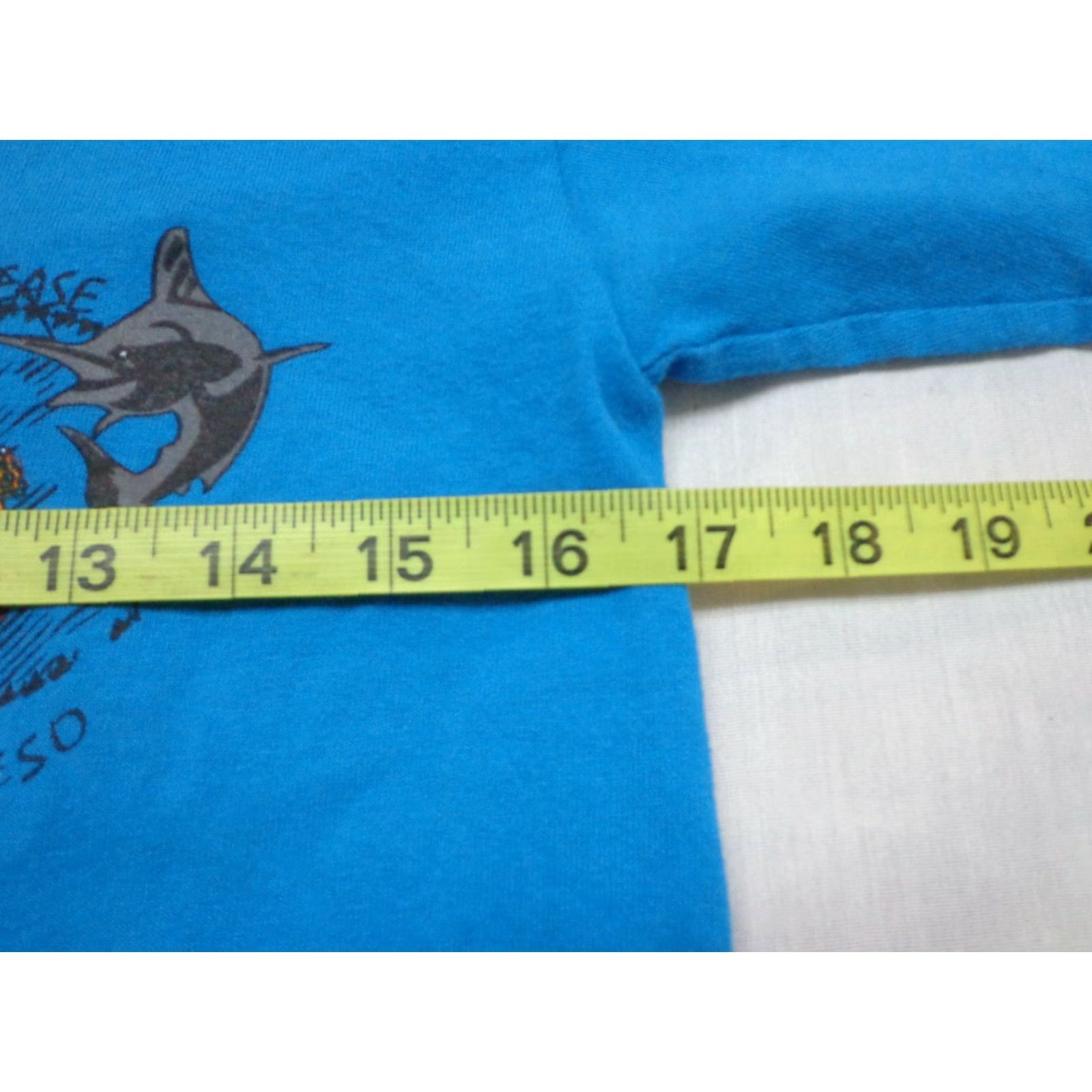 Vintage Pirana Joe Progeso Mexico Tag & Release Blue T Shirt Size Small Shirt Mens 100% Cotton Crew Neck Short Sleeve Blue Size US S / EU 44-46 / 1 - 6 Thumbnail