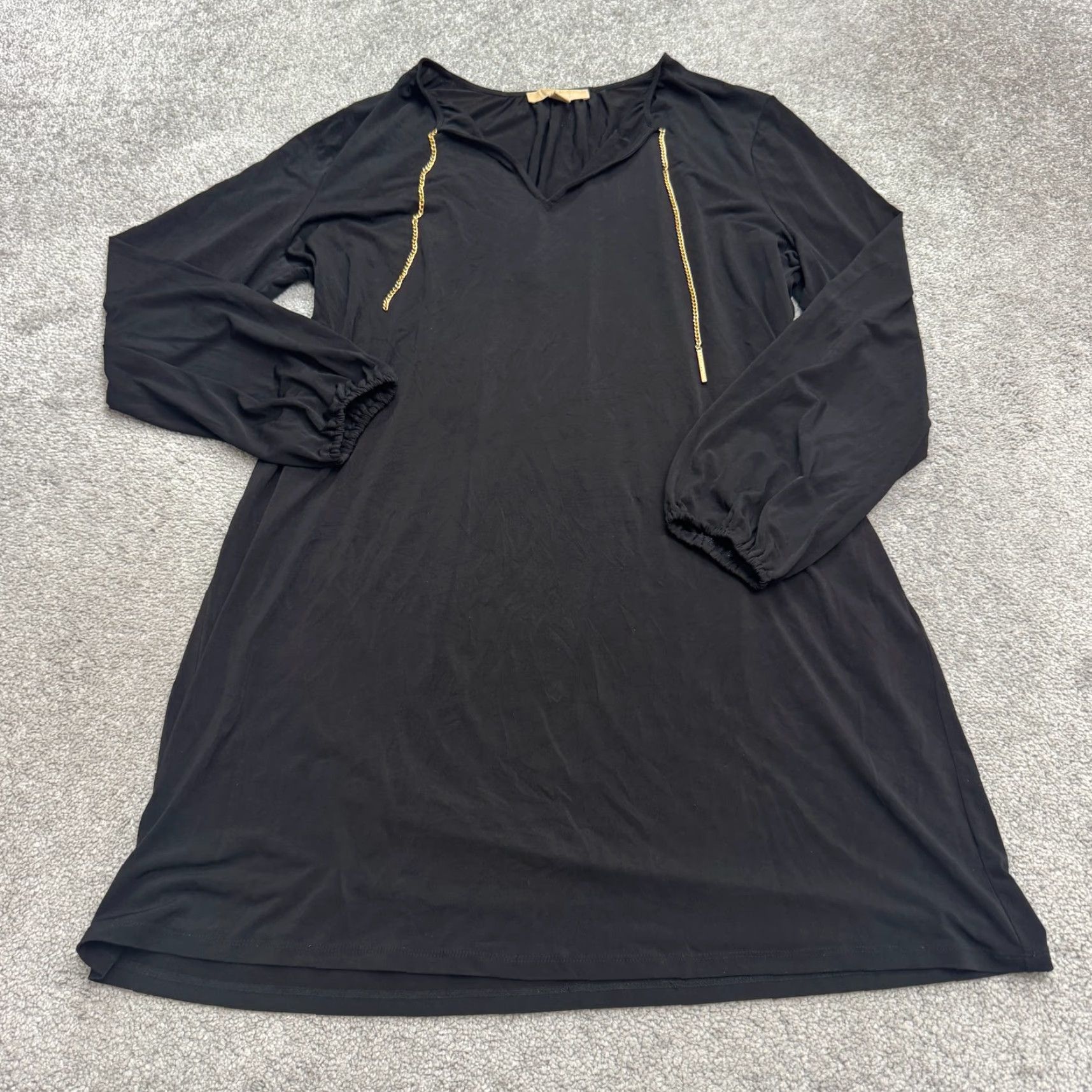 gold long sleeve short dress SER.O.YA Women's Emeri Metallic Knit Mini Dress - Gold main image 1