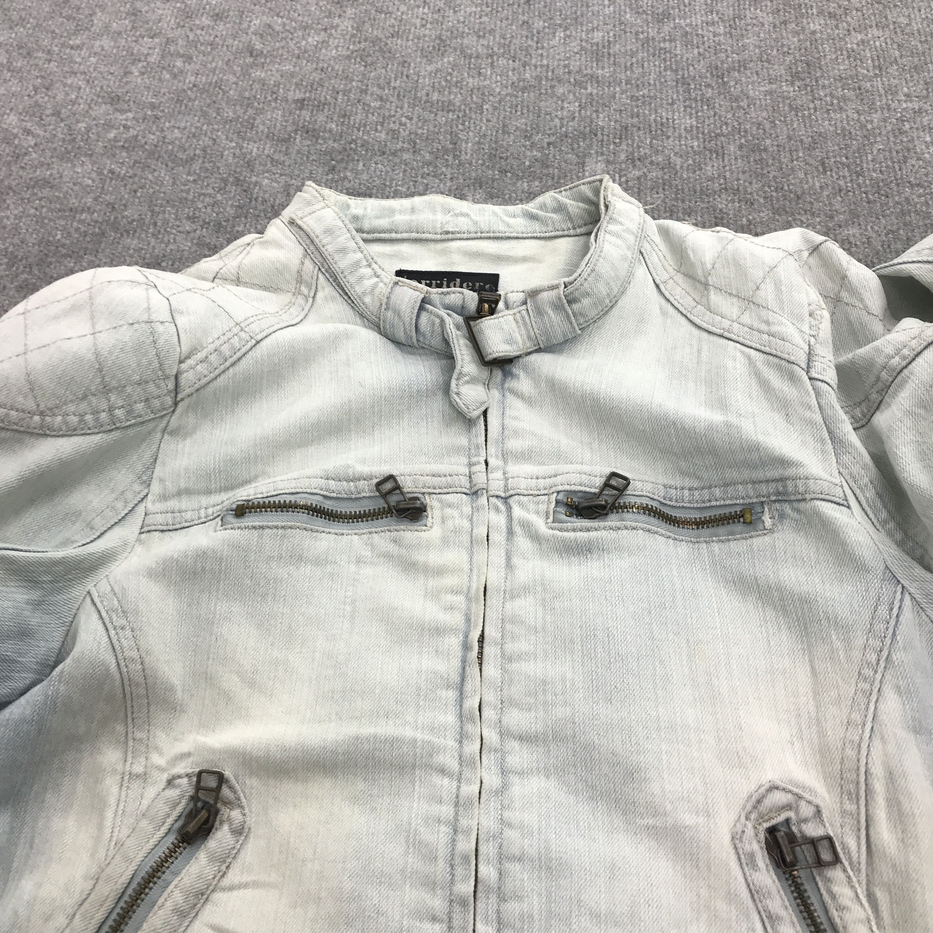 Japanese Brand JAPAN SORRIDERE LIGHT WASH DENIM PUNK BONDAGE JACKET Size US S / EU 44-46 / 1 - 13 Thumbnail