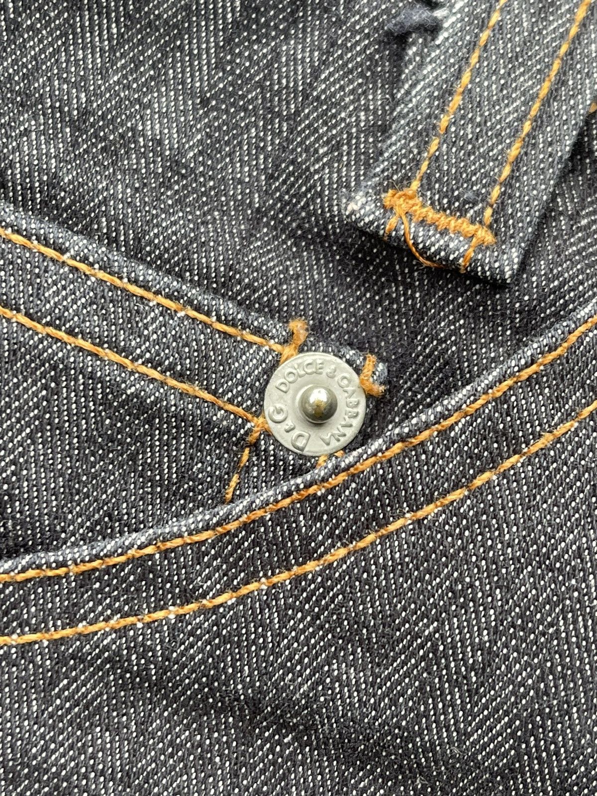 Dolce & Gabbana 🔥S/S 2003 DOLCE & GABBANA ASYMMETRICAL POCKET DENIM JEANS Size US 30 / EU 46 - 8 Thumbnail
