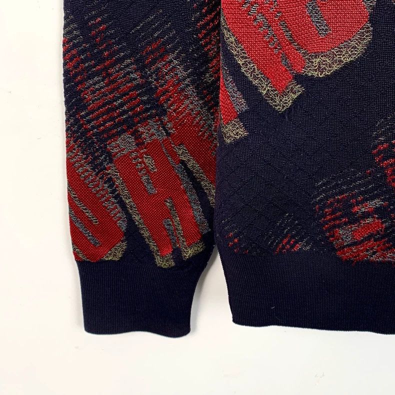 Dior Dior Red letter full print round-neck wool knitted sweater Size US S / EU 44-46 / 1 - 4 Thumbnail