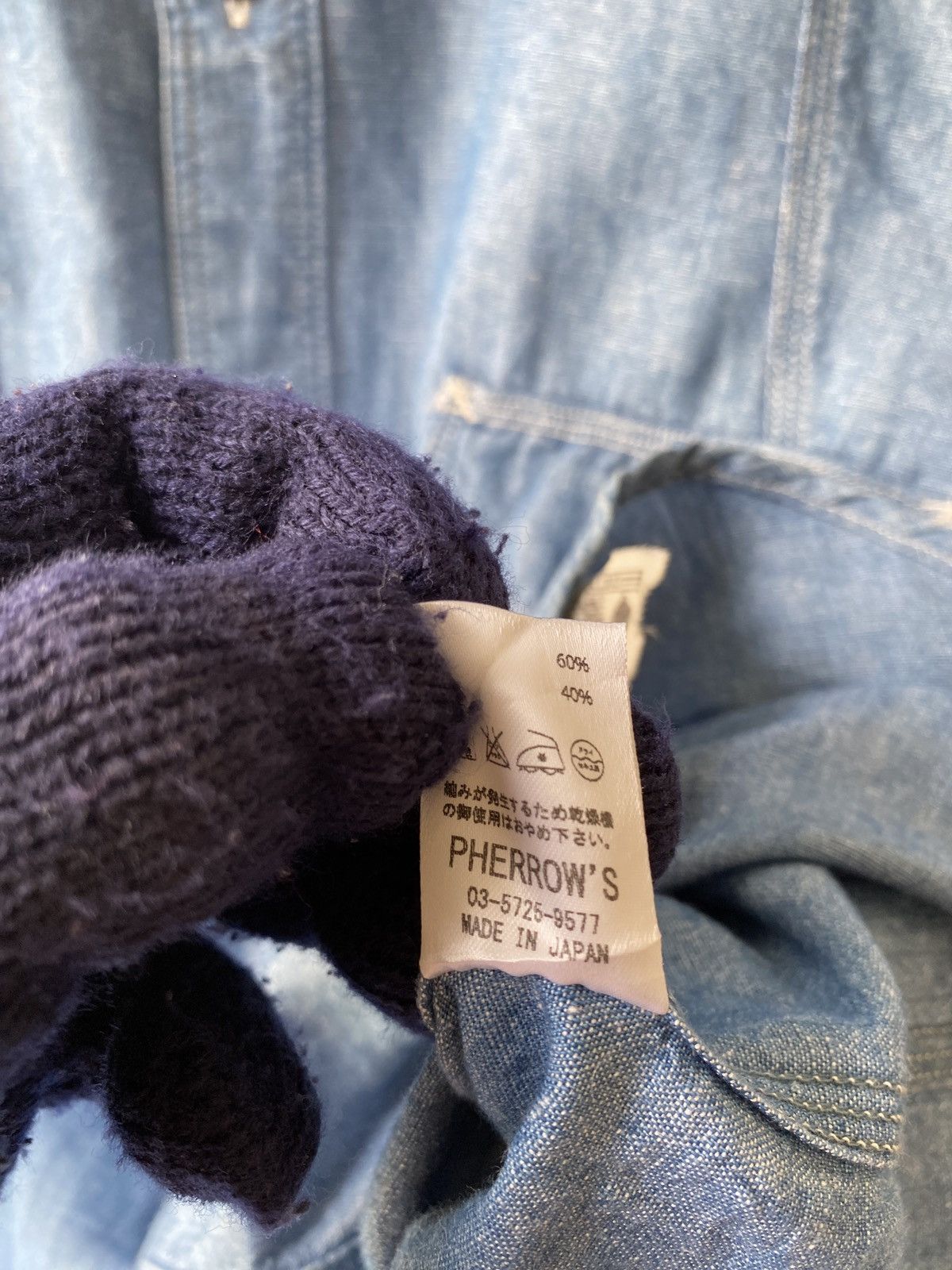 Japanese Brand × Pherrow's Pherrows Japan Double Pocket Workwear Chambray Size US M / EU 48-50 / 2 - 13 Thumbnail