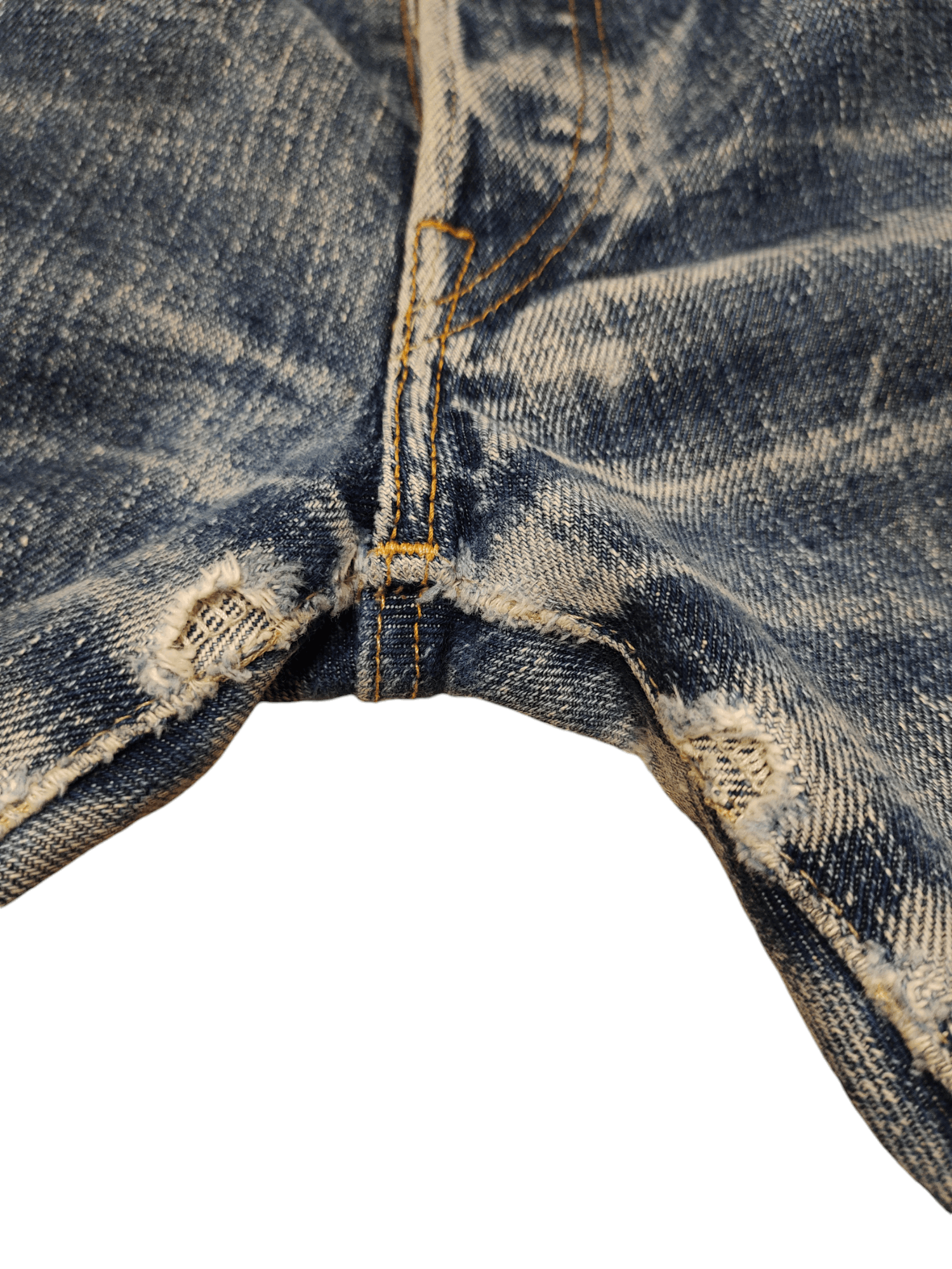 Burgus Plus 1990s Burgus Plus Lot 757 Distress Faded Selvedge Jeans Size US 32 / EU 48 - 10 Thumbnail