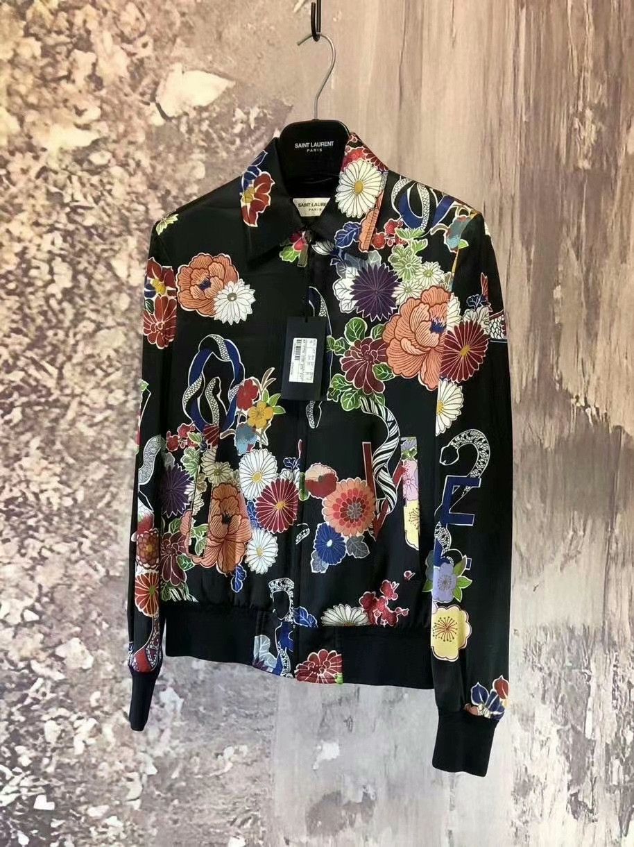 Saint Laurent Paris Saint Laurent SLP Floral Print Women's Jacket Size XXS / US 00 / IT 34 - 1 Thumbnail