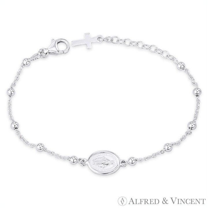 Other Holy Mother Mary Medal, Ball Bead, Rolo Chain Anklet Size ONE SIZE - 1 Preview
