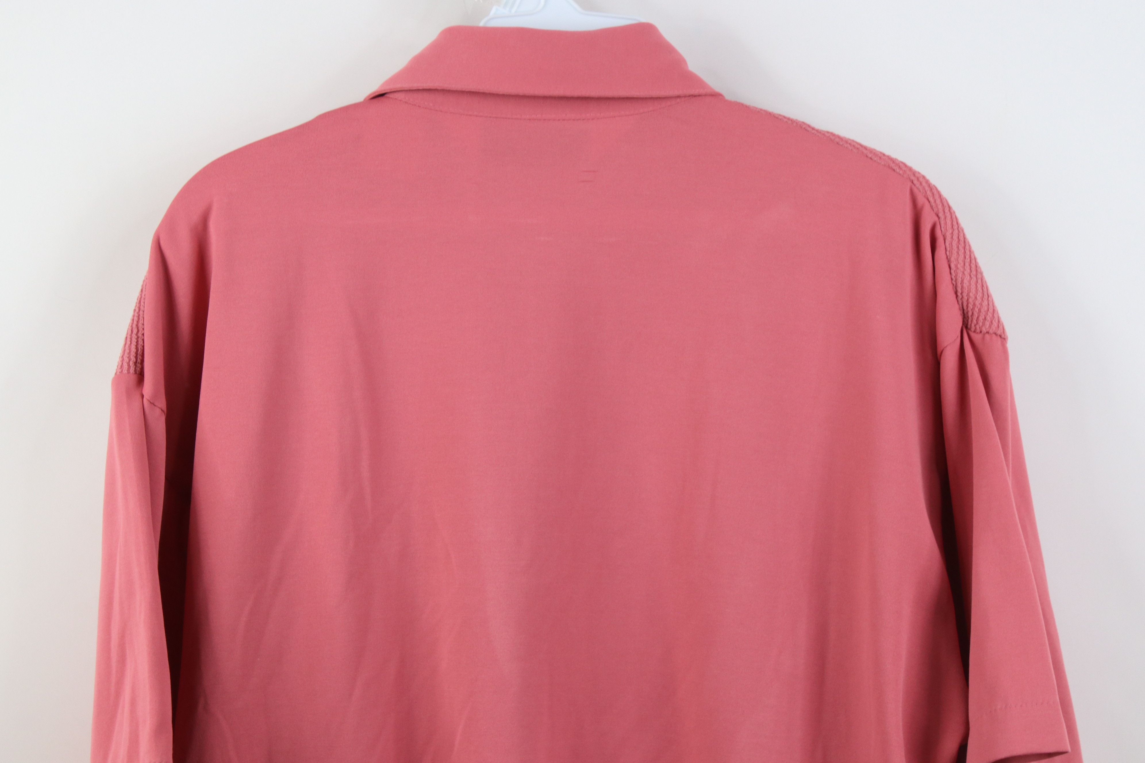Vintage Vintage 90s Streetwear Ribbed Knit Pullover Polo Shirt Pink Size US M / EU 48-50 / 2 - 9 Thumbnail
