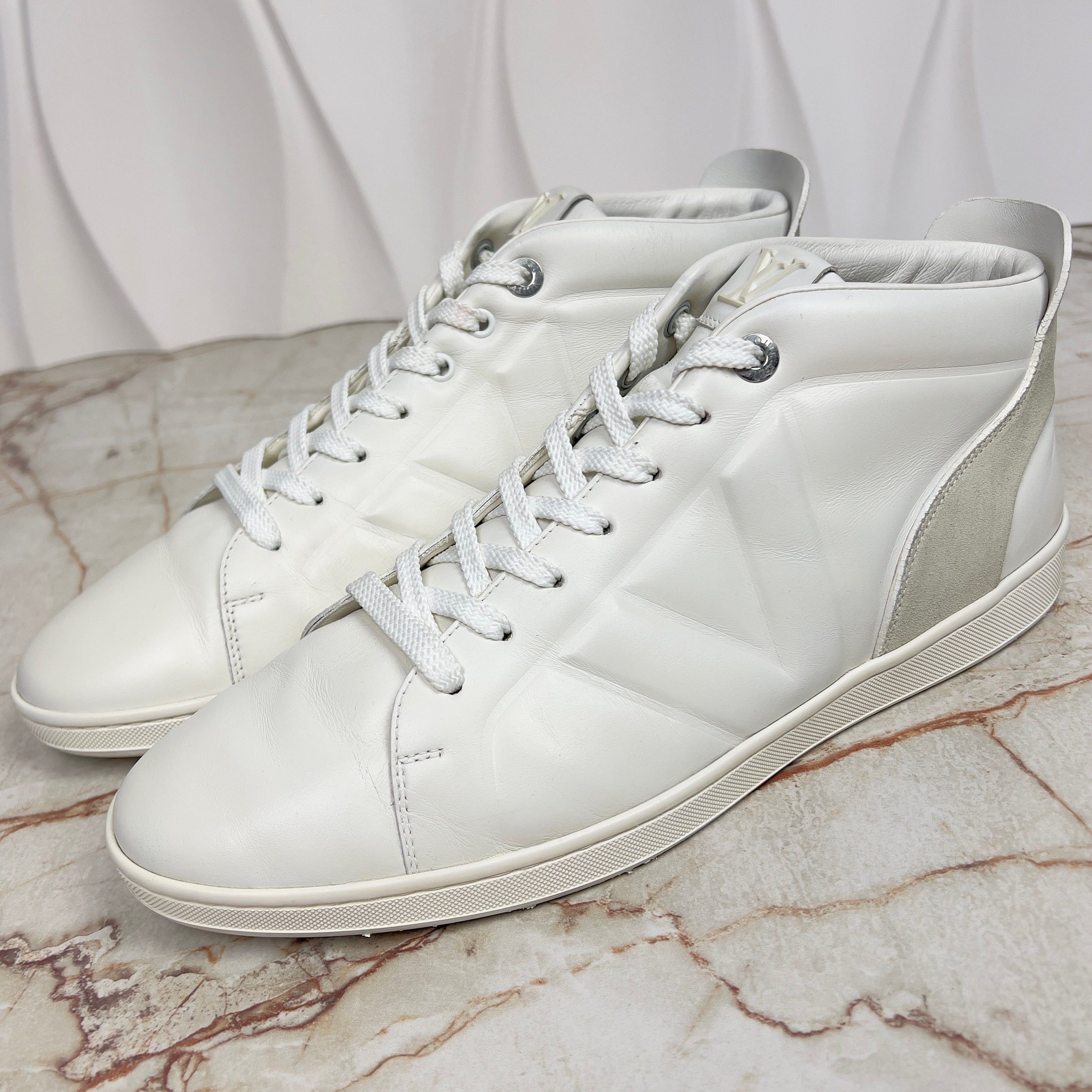Louis Vuitton Fuselage High Sneakers White Leather | Grailed