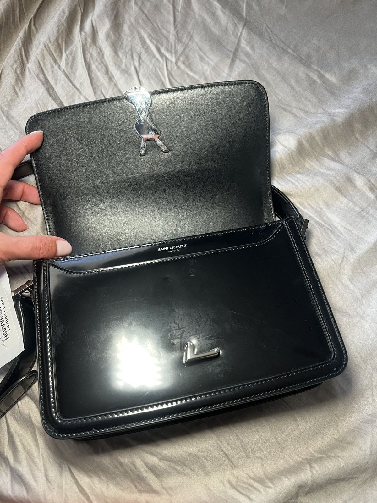 Saint Laurent Paris Saint Laurent Solferino Logo Plaque Medium Shoulder Bag Size ONE SIZE - 5 Thumbnail