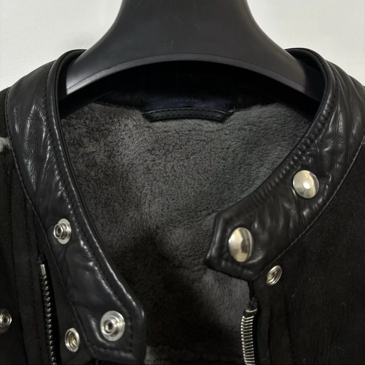 Lanvin Lanvin Lambskin Shearling Leather Jacket Anthracite Size 46 Size US S / EU 44-46 / 1 - 5 Thumbnail