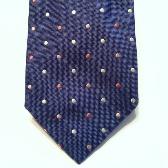 Faconnable FACONNABLE MEN'S NEW BLUE SILK TIE WIDTH: 3 1/2" Size ONE SIZE - 1 Thumbnail
