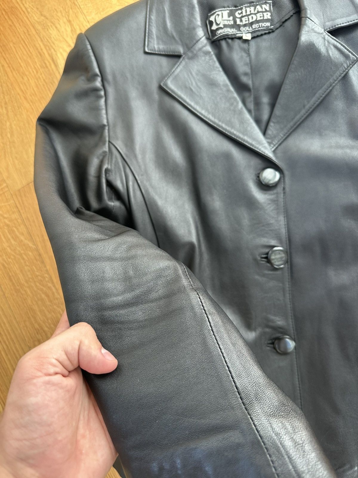 Vintage Vintage Crazy Biker Leather Jacket Y2K Size L / US 10 / IT 46 - 9 Thumbnail