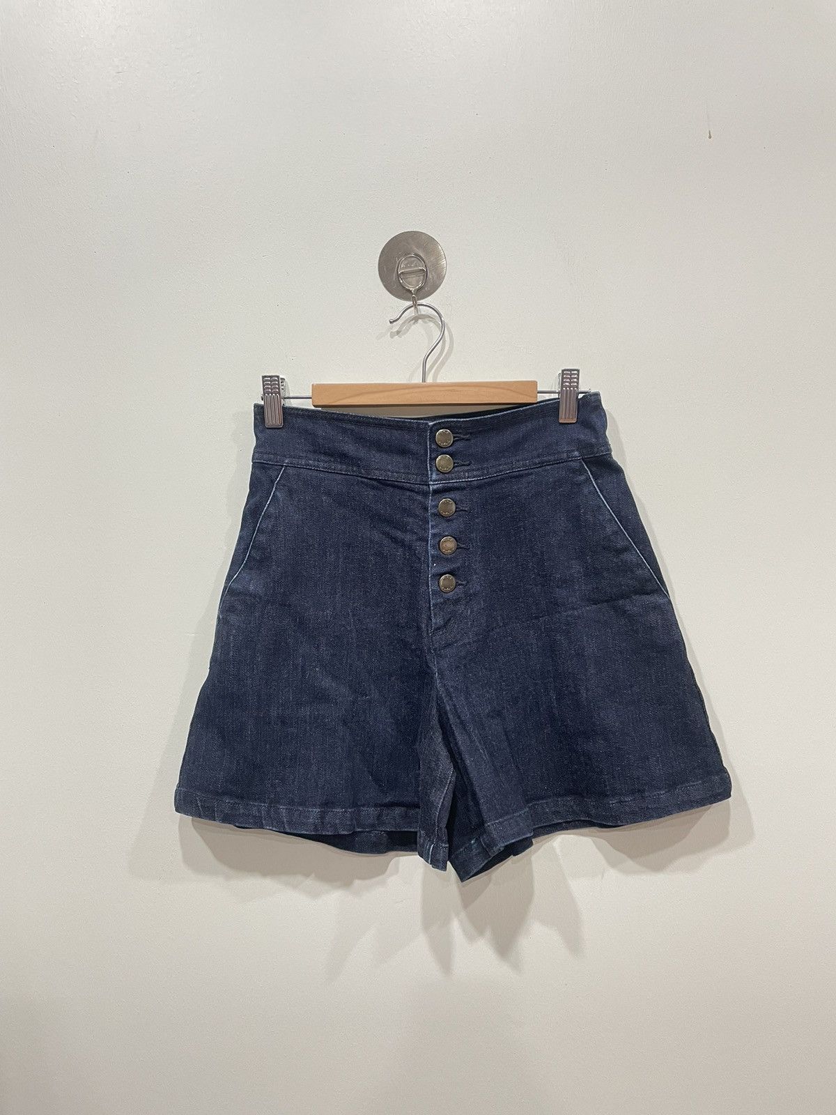 image of Agnes B. Short in Black Blue, Women's (Size 24)