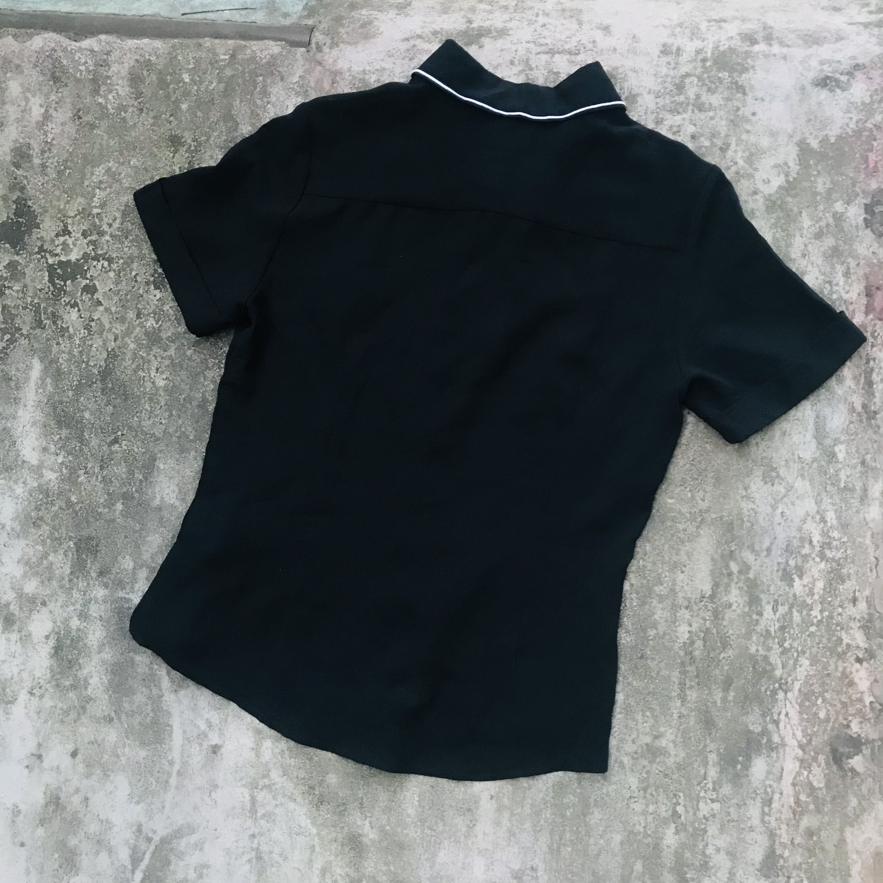 Japanese Brand × Vintage Betu Noir Short Sleeve Silk Shirt Size S / US 4 / IT 40 - 6 Thumbnail