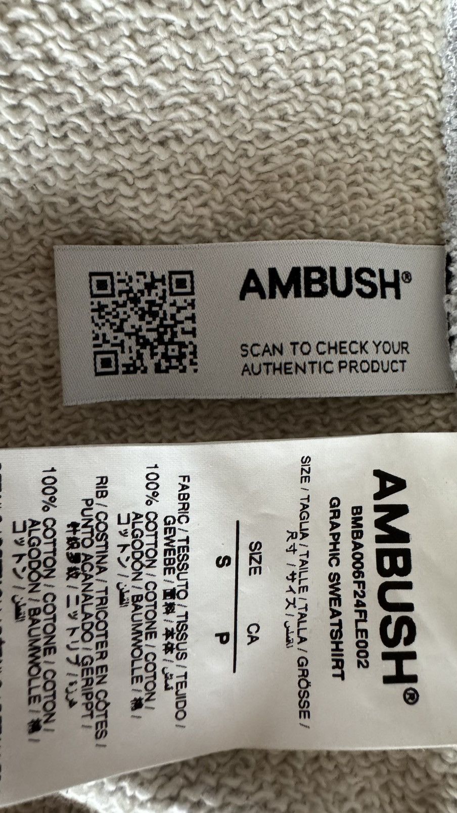 Ambush Design Ambush sweatshirt new with tags S M L grey Size US S / EU 44-46 / 1 - 12 Thumbnail