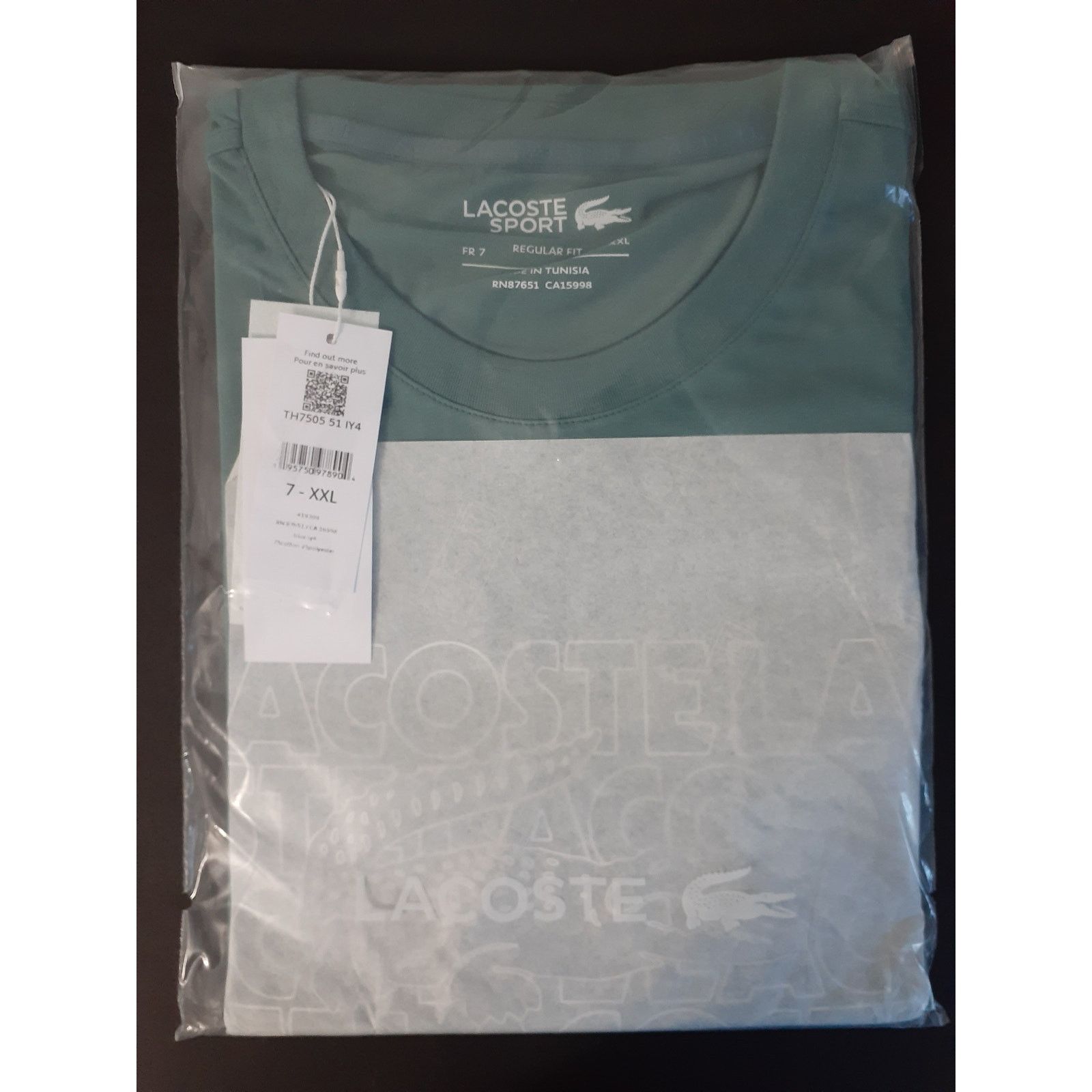 Lacoste Lacoste Men's Regular Fit Sports Performance Graphic Tee XL Size US XL / EU 56 / 4 - 2 Thumbnail