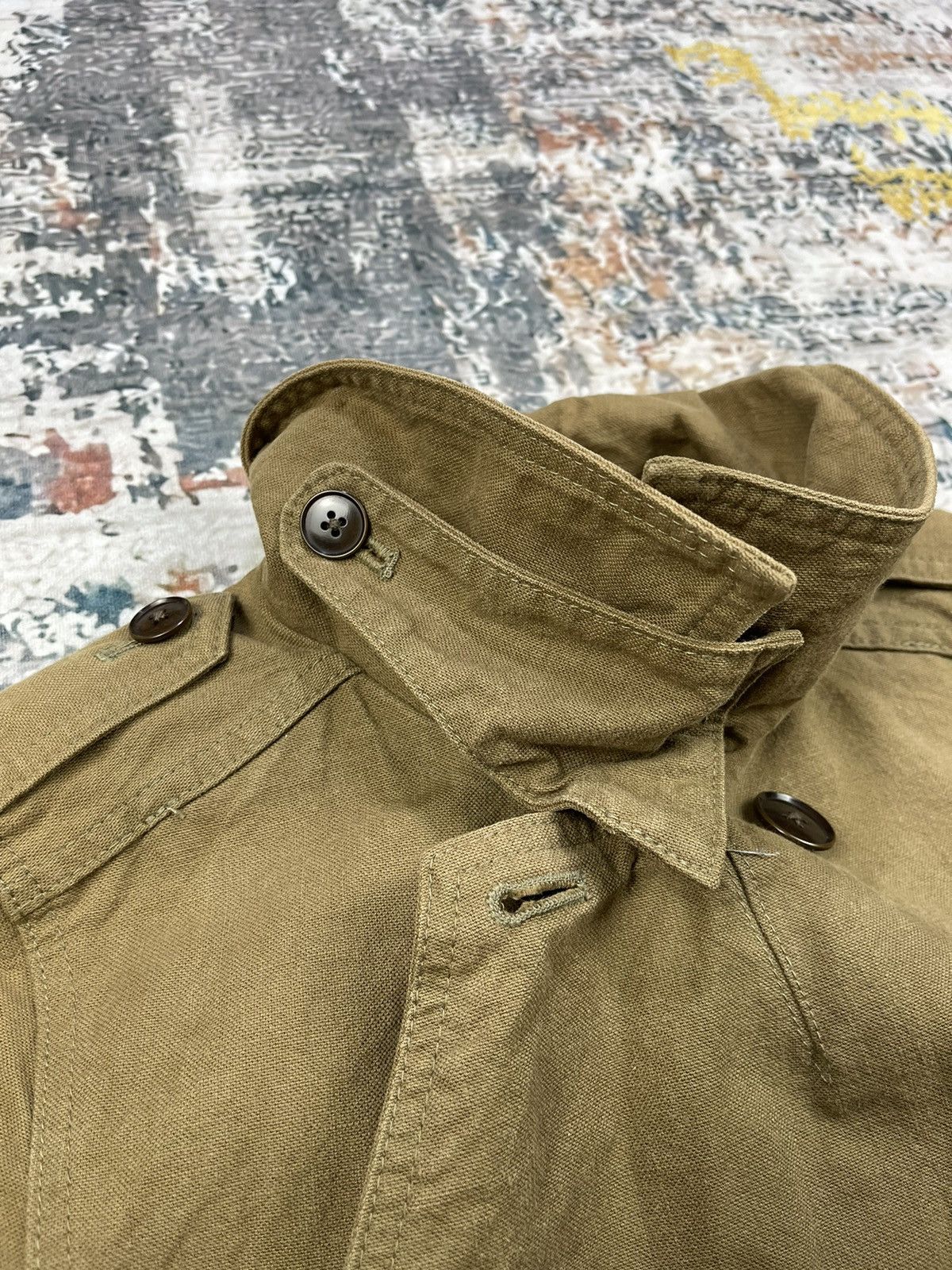 Vintage Vintage Green Bowles Military Field Coat Jacket Size US XXS / EU 40 - 6 Thumbnail