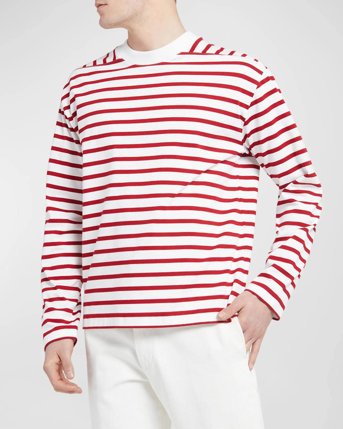 Loro Piana o1srvl11e0424 T-Shirt in White/Red Size US L / EU 52-54 / 3 - 5 Thumbnail