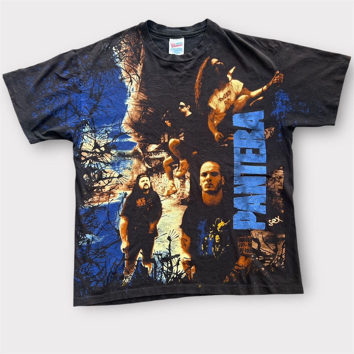 Band Tees Vintage 1993 Pantera All Over Print AOP Winterland Tee Size US XL / EU 56 / 4 - 1 Thumbnail