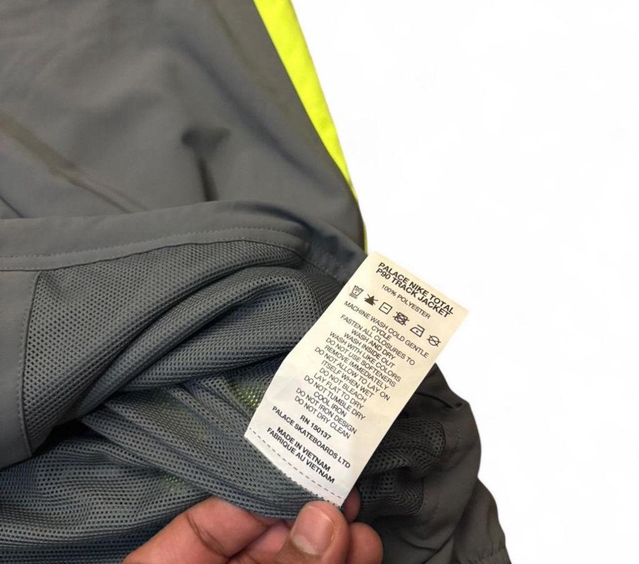 Palace Palace x Nike Total P90 Track Jacket - Grey/Volt (DS) Size US M / EU 48-50 / 2 - 7 Thumbnail