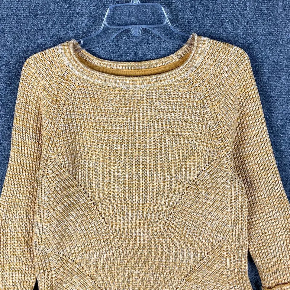 Style & Co Style & Co Sweater Women's Petite Large Knit Yellow PL Size L / US 10 / IT 46 - 2 Thumbnail