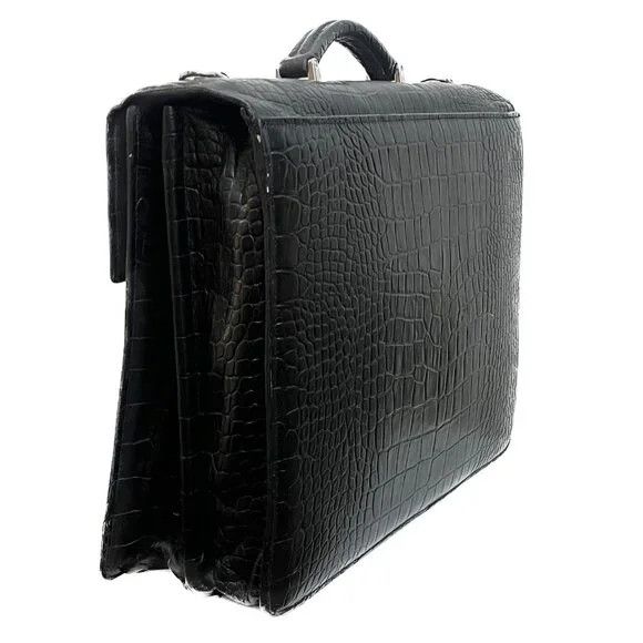 Jack Georges Executive Briefcase 422 in American Alligator, Black Size ONE SIZE - 3 Thumbnail