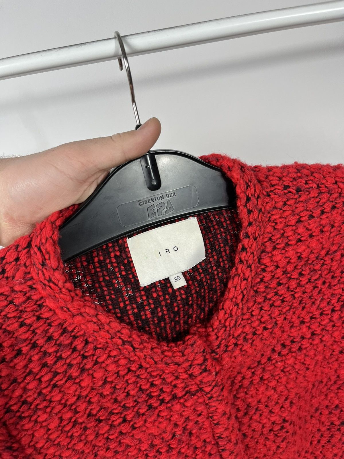 Iro IRO Red Knit Jacket Womens Size 38 Textured Wool Blend Size S / US 4 / IT 40 - 4 Thumbnail