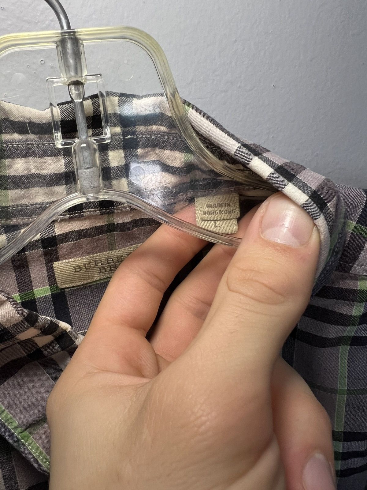 Burberry Burberry Brit classic grey plaid button up longsleeve shirt Size US L / EU 52-54 / 3 - 9 Thumbnail