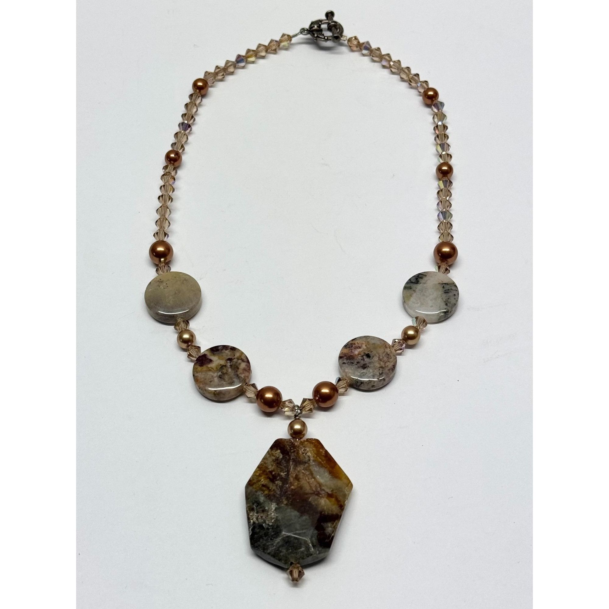 Vintage Vintage crystal stone beaded pendant necklace Size ONE SIZE - 4 Thumbnail