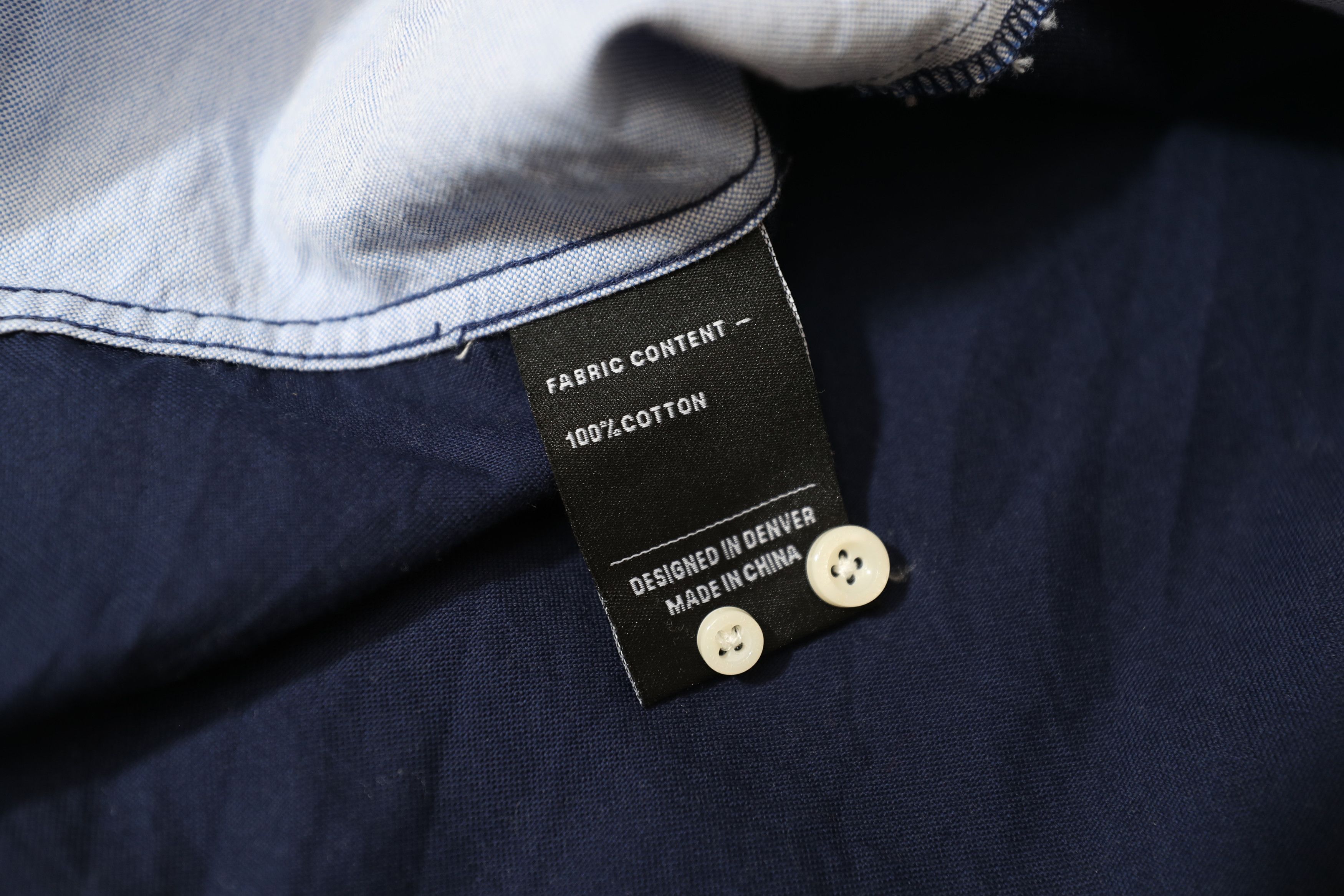 Jiberish Jiberish Navy Blue Gray Colorblock Button Shirt (XXL) Size US XXL / EU 58 / 5 - 13 Thumbnail