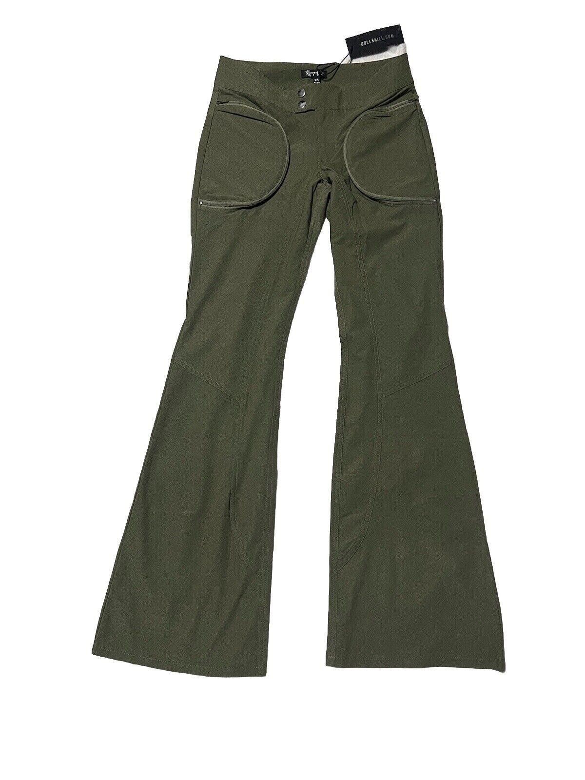 Designer XS Generation KISS Nicolette Cargo Pants Army Green Size 26" / US 2 / IT 38 - 1 Thumbnail